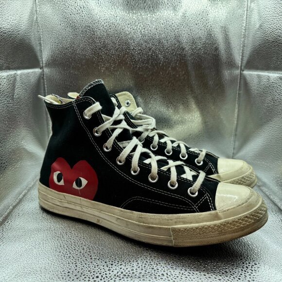 Size M11/W13 Converse Play 70 Hi Comme des Garcons Black Unisex Sneaker 150204C - Picture 1 of 11